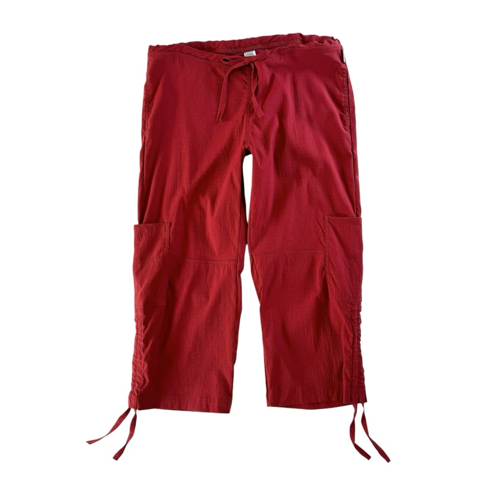 Patagonia Water Girl Pants Womens Size Medium Red Rip Stop Cargo Nylon Hiking